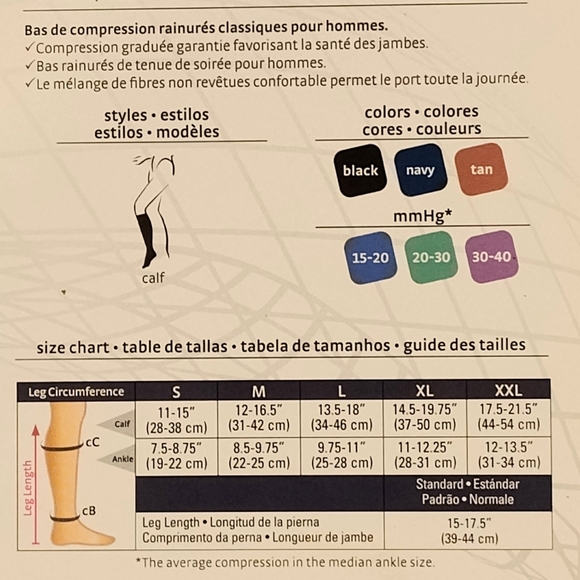 NEW DUOMED PATRIOT BLACK MEDICAL COMPRESSION STOCKING 20-30mmHg SIZE MEDIUM - Picture 9 of 9